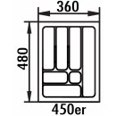 NABER Besteckeinsatz 5, 360 x 480 mm für 45er Schrankbreite