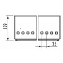 Naber Cuisio Flex. Trennwand,  2er Set graphit transluzent