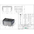 NABER Cox® Base 1T 600-3. Frontauszug, ohne Bio Deckel