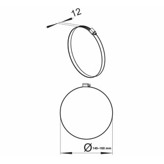 2 Stück Schlauchklemmen 140-160 Mm – Verzinkt, Stabil & Vielseitig Einsetzbar