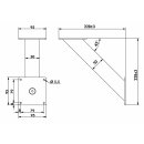 NABER Typ 51. Konsole, Aluminium eloxiert, H 228 mm