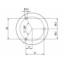 NABER Konsole Typ 40, Edelstahl, H 185 mm, Rohr-Ø...