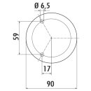 Capitello 2. Konsole. Höhe: 210 mm, chrom poliert Schräg, Rohr-Ø: 45 mm