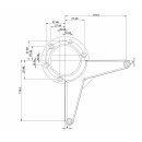 NABER Trampolo 1 rund, edelstahlfarbig, H 920–1100 mm