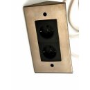 Thebo Steckdosenelement 2-fach Edelstahl 17906  E3900/ST2