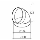Abluft-Bogen-Rundkanal-System 100 mm