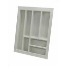 Besteckeinsatz Classic für 45cm Schublade Kunststoff weiß 350-399mm