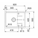 FRANKE BASIS Einbauspüle BFG611-62 Fragranit+...