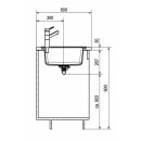 FRANKE BASIS BFG611-62  steingrau Einbauspüle,