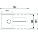 Franke BASIS Einbauspüle BFG 611-62 onyx