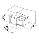 BLANCO BOTTON Pro 60/3 Automatic, Kunststoff, 600 mm Untermaß