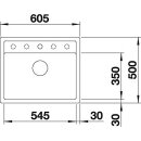 BLANCO DALAGO 6-F PuraDur II weiß Spüle f.flächenbündigen oder Unterbau Einbau