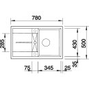 BLANCO METRA 45 S SILGRANIT PuraDur II tartufo Einbauspüle