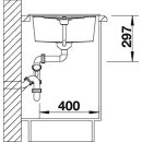 BLANCO METRA 45 S SILGRANIT PuraDur II tartufo Einbauspüle