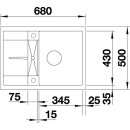 BLANCO METRA 45 S Compact anthrazit  SILGRANIT PuraDur II anthrazit