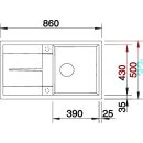 BLANCO METRA 5 S  SILGRANIT PuraDur II anthrazit Einbauspüle