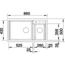 BLANCO METRA 9 PD CAFE O.AF
