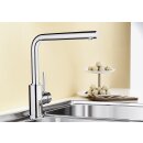 BLANCO MILA-S chrom Küchenarmatur Hochdruck mit Rohrauslauf