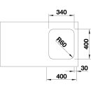BLANCO SUPRA 340-U Edelstahl Unterbauspüle