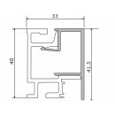 KESSEBÖHMER Linero MosaiQ  1500 mm Aluminium, edelstahlfarbig eloxiert