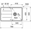 FRANKE BASIS BFG 611 Einbauspüle, Onyx