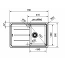 FRANKE BASIS BFG 611-78 Einbauspüle, Onyx