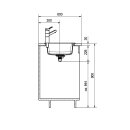 FRANKE STRATA, STG 614, 860x435mm, Siebkorb als Drehknopfventil Steingrau