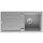 FRANKE STRATA, STG 614, 860x435mm, Siebkorb als Drehknopfventil Steingrau
