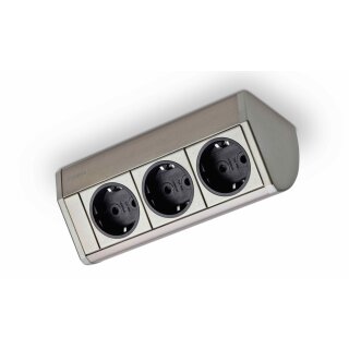 EVOLINE Unterbau-Steckdosenelement 3fach Edelsthal