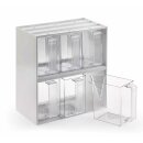 NABER De Lux Kunststoff-Schüttenkasten glasklar, 6 teilig