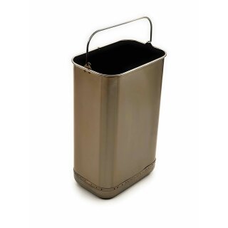 Ersatzeimer 10 Liter | Für Trenta, Double, Quarta Abfallsorter | Alu Grau