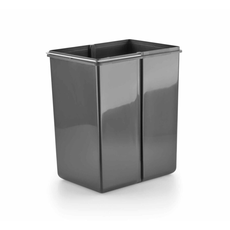 Ersatzeimer 10 Liter | Für Trenta, Double, Quarta Abfallsorter | Alu Grau