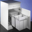 WESCO® Double 4, alu grau Abfallsammler