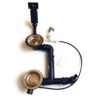 AUS -- ( 05.11.2025 13:31:19 ) -- Franke Ab- und Überlaufgarnitur für die Einbauspülen ( Farbe blau ) Auslauf-Modell mit Nachfolger