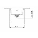FRANKE KUBUS KBK 110-40 Fraceram glacier Unterbauspüle, Excenterventil