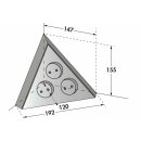THEBO ST 3007-C  Steckdosenelement Edgar / Mira Edelstahl