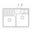 Villeroy & Boch Spülstein Doppelbecken in Ebony CeramicPlus