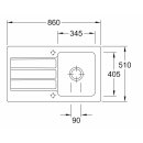 Villeroy & Boch Architectura 50 Spüle in Weiß Alpin CeramicPlus
