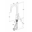 Villeroy & Boch Umbrella Flex Einhand-Spültischbatterie Hochdruckarmatur Edelstahl massiv (LC)