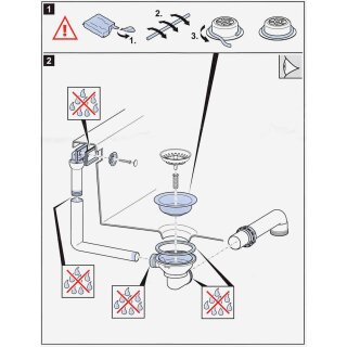 Villeroy & Boch Profi Ablaufgarnitur Handbetätigung Condor 45