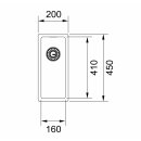 FRANKE BXX 210-16 mit Siebkorb als Stopfenventil in SlimTop