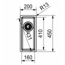 FRANKE BXX 210-16, mit Siebkorb mit Druckknopfventil