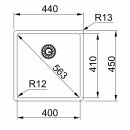 FRANKE BXX 210/110-40, mit Siebkorb als Druckknopfventil