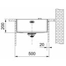 FRANKE BOX BXX 210-45, mit Siebkorb als Stopfenventil,