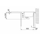 FRANKE HDX 284 Edelstahl, Slimtop / Flächenbündig, 895 x 510mm, reversibel,