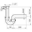 NABER Kugelgelenksiphon 1, 1 ½ x Ø 50 mm