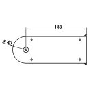 Naber Capitello 4. Konsole. Edelstahl, H 180 mm, Rohr-Ø 45 mm.