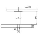 Naber Korfu 1. Konsole. edelstahlfarbig, H 170 mm....