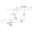 Naber Korfu 2. Konsole. edelstahlfarbig, H 170 mm....