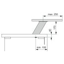 Naber Rhodos 4. Konsole. edelstahlfarbig, H 170 mm. Schräg, Aluminiumprofil 80 x